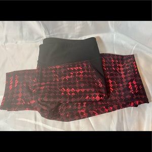 Xersion Black/Red Athletic Leggings